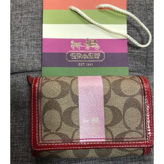 コーチ(COACH)の値下げ☆コーチ・coach 財布　二つ折り　ピンク　モノグラム(財布)