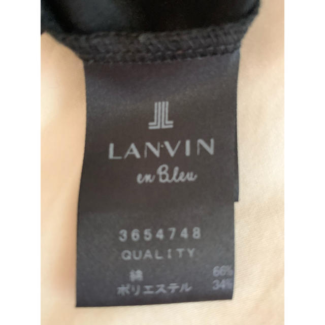 LANVIN en Bleu(ランバンオンブルー)のLANVIN ブラックノースリーブトップス レディースのトップス(シャツ/ブラウス(半袖/袖なし))の商品写真