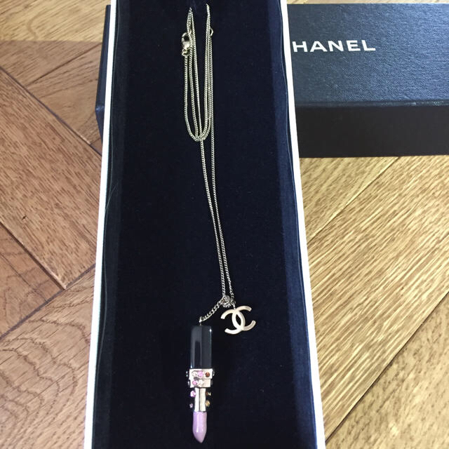CHANEL - 【CHANEL】口紅 リップ モチーフ ネックレス ピンク×ゴールド