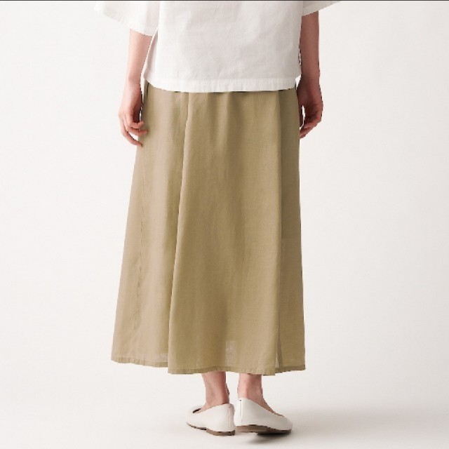 MUJI (無印良品)(ムジルシリョウヒン)の無印　フレンチリネンギャザースカート レディースのスカート(ロングスカート)の商品写真