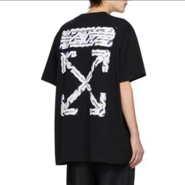 OFF-WHITE(オフホワイト)の新品20SS OFF-WHITE エアポートテープ アロー オーバーサイズ L メンズのトップス(Tシャツ/カットソー(半袖/袖なし))の商品写真