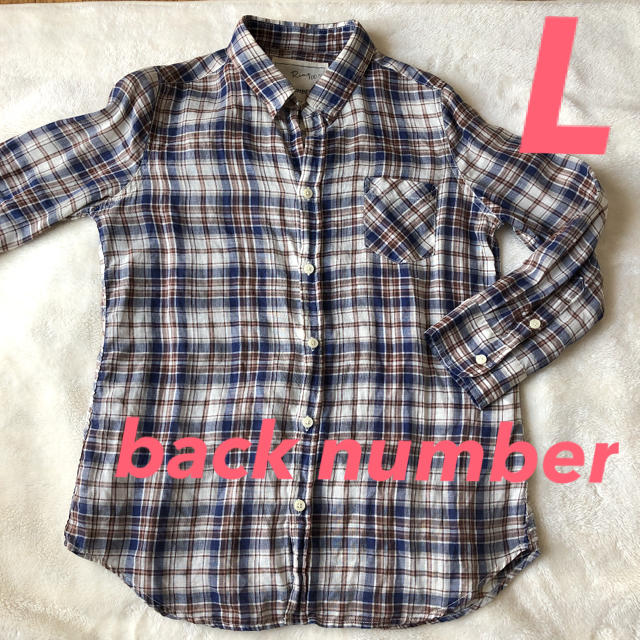 BACK NUMBER(バックナンバー)のback number    七分丈　チェックシャツ　L レディースのトップス(シャツ/ブラウス(長袖/七分))の商品写真