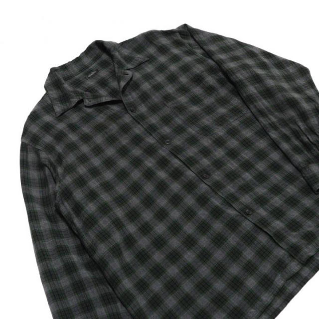 COMOLI 20SSレーヨンオープンカラーシャツブラック サイズ1 新品未使用