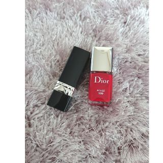 ディオール(Dior)のDior口紅 赤ネイル  ミニサイズ  未使用(マニキュア)