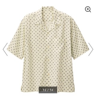 ジーユー(GU)の新品タグ付き GU オープンカラーシャツ コモン柄S(シャツ)