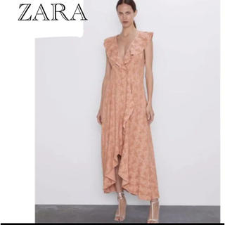 ZARA  ザラ　リゾートワンピース　リゾートドレス　カットワーク　レッド　新品