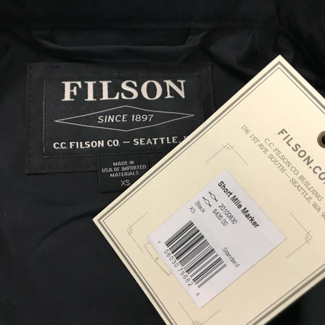 FILSON(フィルソン)のFILSON Short Mile Marker Jacket XS 黒 限定 メンズのジャケット/アウター(その他)の商品写真