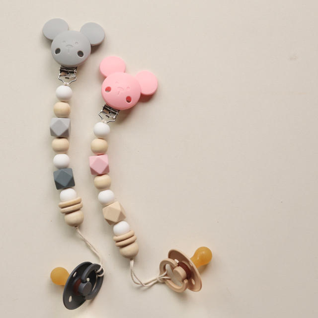 [値下げ中!] ねずみさんのおもちゃホルダー ハンドメイドのキッズ/ベビー(おもちゃ/雑貨)の商品写真