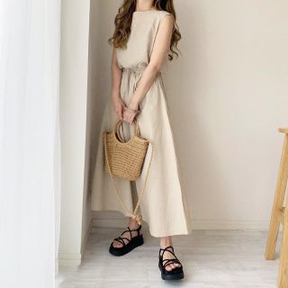 【chocomee】リネンワンピース♡新品(ロングワンピース/マキシワンピース)