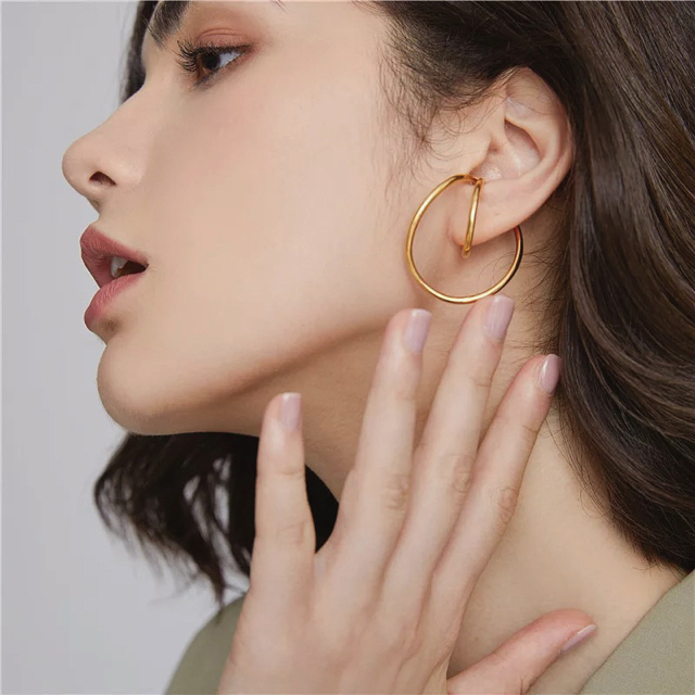 ESTNATION(エストネーション)のalliance ear cuff (2pcs) ◯18k coating レディースのアクセサリー(イヤーカフ)の商品写真