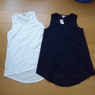 ギャップ(GAP)のタンクトップ  白 紺 未使用 2枚 GAP(タンクトップ)