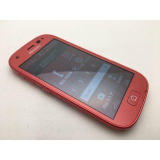 フジツウ(富士通)のSIMフリー ドコモ らくらくスマートフォン4 F-04J レッド美品300(スマートフォン本体)