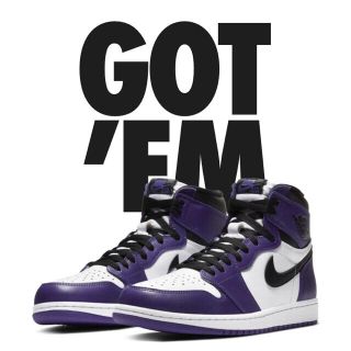 ナイキ(NIKE)のAIR JORDAN 1 Court Purple AJ1 コートパープル(スニーカー)