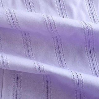 セール！国産　綿100%　高級　コットン　レース　刺繍　105×50　紫(生地/糸)