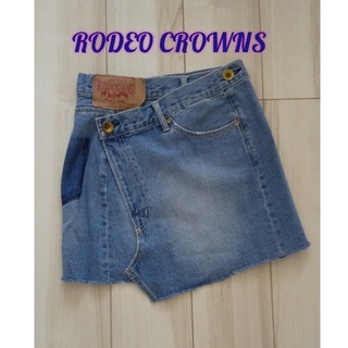ロデオクラウンズ(RODEO CROWNS)の【値下げ】ロデオ リメイク風 デニムスカート(ミニスカート)