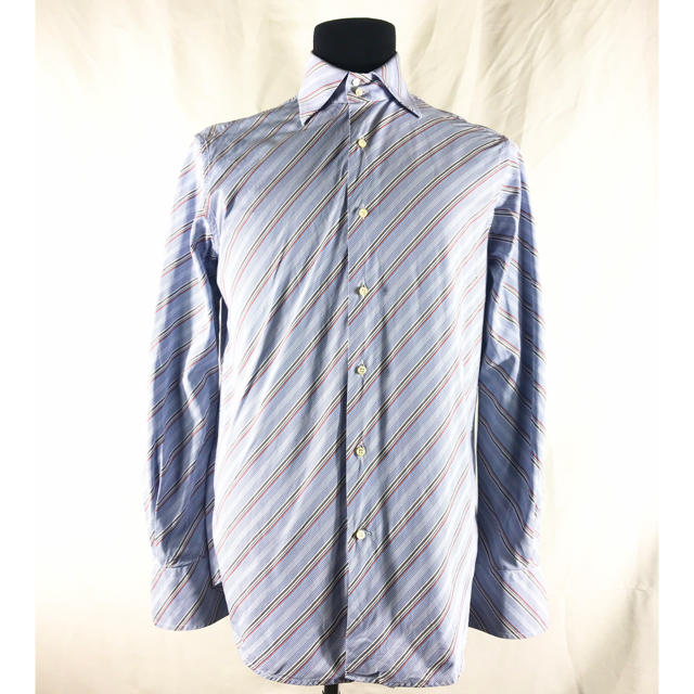 made in italy slash stripe pattern shirt