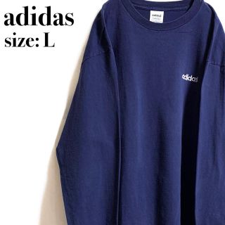 アディダス(adidas)のヴィンテージ　アディダス　ワンポイント　ロゴ　刺繍　ロンT 90s(Tシャツ/カットソー(七分/長袖))