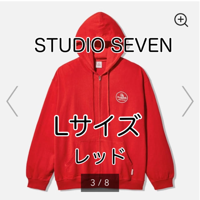 Lカラー【完売品】GU×STUDIO SEVEN パーカー レッド