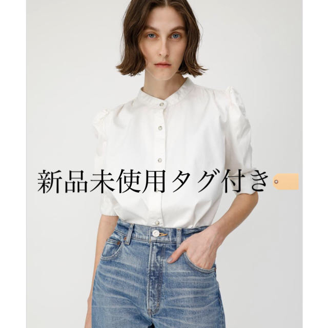 moussy GATHER SLEEVE ブラウス WHT シャツ/ブラウス半袖/袖なし