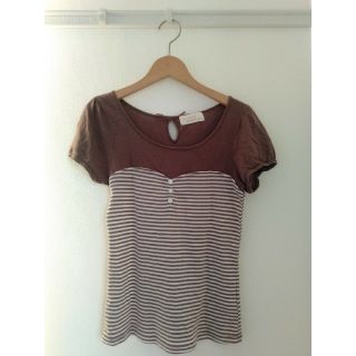 ダブルクローゼット(w closet)のWcloset 切替 ボーダー Tシャツ M(Tシャツ(半袖/袖なし))