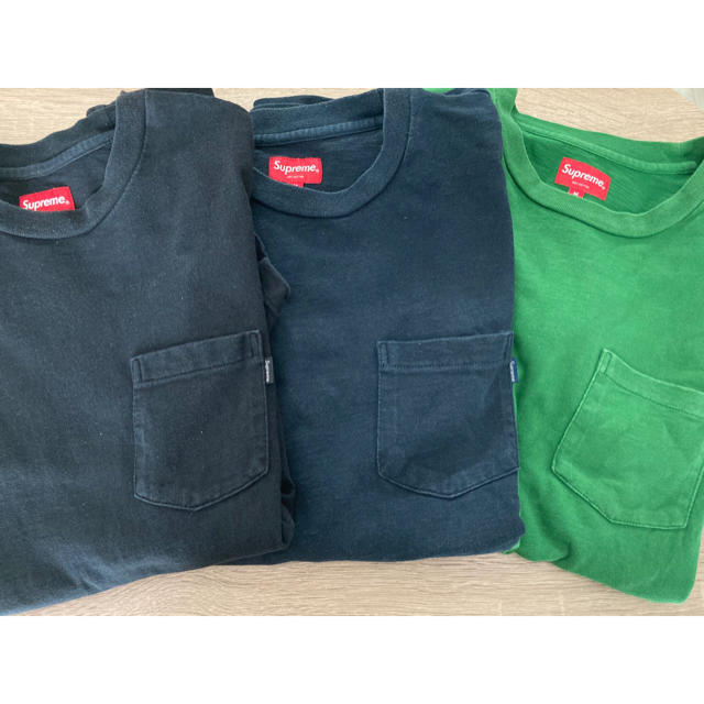 Supreme   supreme ポケットTシャツ Mサイズ 3枚セットの通販 by