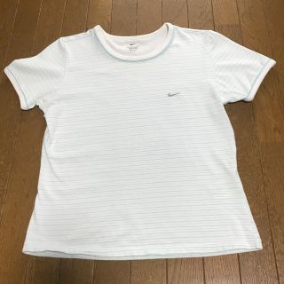 ナイキ(NIKE)の水色と白の縞模様　ナイキ  Dri Fit Tシャツ(Tシャツ(半袖/袖なし))