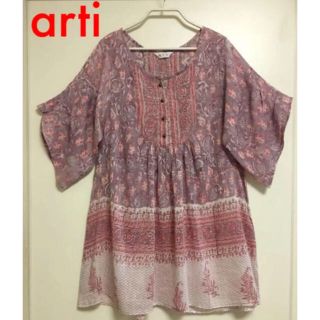 アルティプール(artipur)のお値下げ♡ arti インド綿 チュニック ブラウス 東京かんかん(シャツ/ブラウス(長袖/七分))