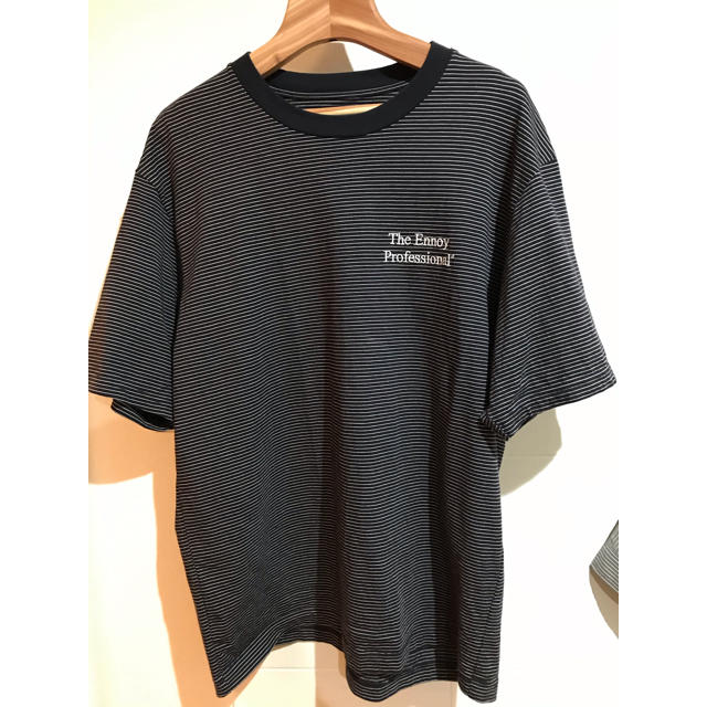 カテゴリ】 ENNOY エンノイ ボーダーTシャツ Mサイズ ネイビーの通販
