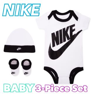 ナイキ(NIKE)の【NIKE】BABY 3-Piece セット☆ 出産祝い プレゼントに♪ (ロンパース)