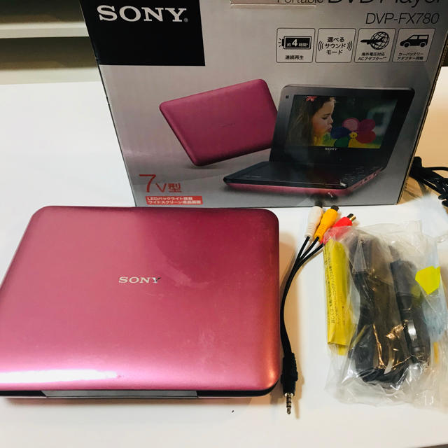 SONY 7V型 ポータブルDVDプレーヤー ピンク DVP-FX780