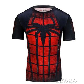 メンズ  半袖 ストレッチインナー Tシャツ  スパイダー⑤(Tシャツ/カットソー(半袖/袖なし))