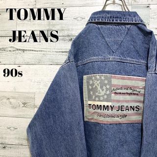 トミーヒルフィガー(TOMMY HILFIGER)の【激レア】トミージーンズ☆ビッグロゴ 刺繍ロゴ Gジャン デニムジャケット90s(Gジャン/デニムジャケット)