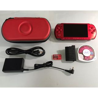 プレイステーションポータブル(PlayStation Portable)のPSP-3000  ラディアントレッド(携帯用ゲーム機本体)