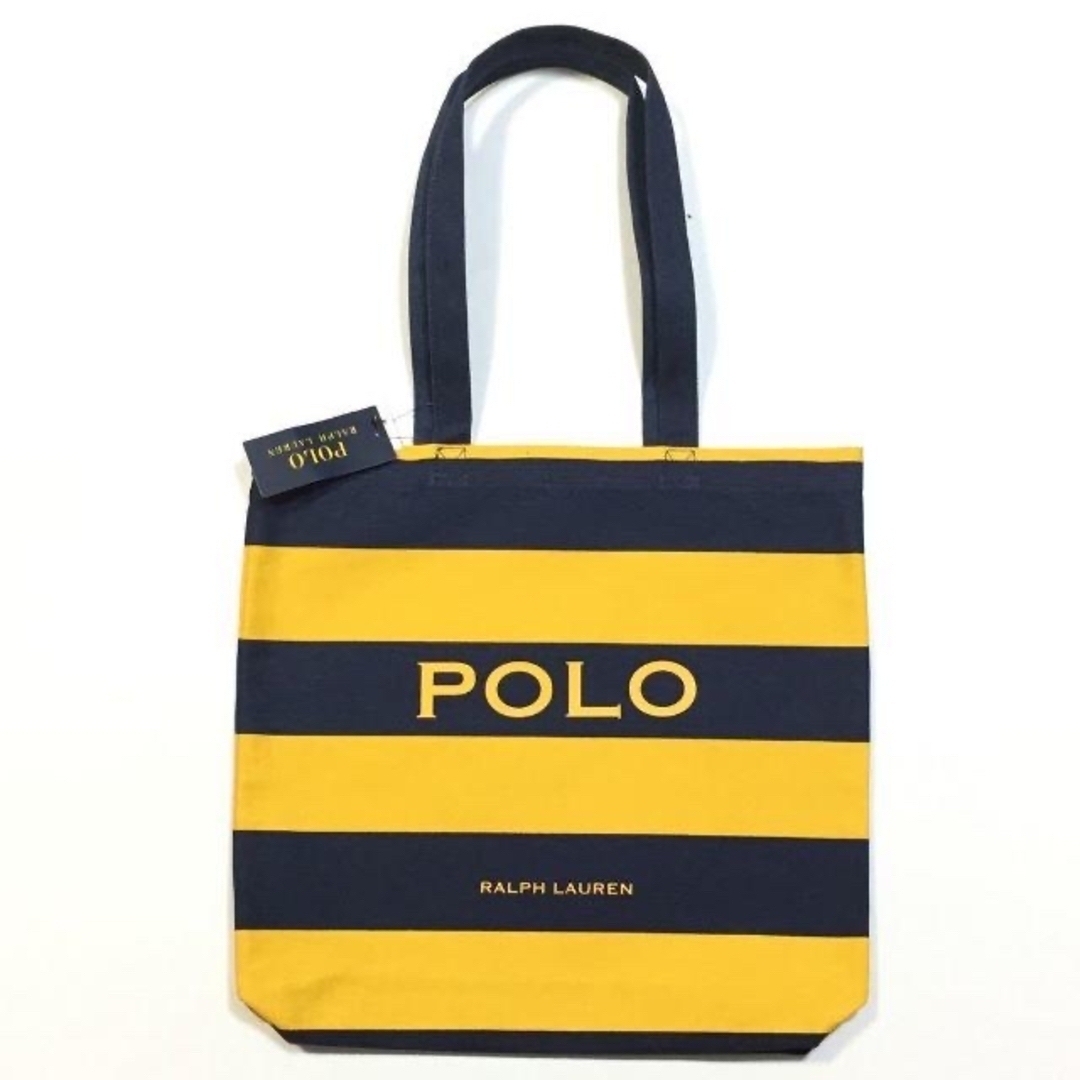 POLO RALPH LAUREN(ポロラルフローレン)の新品　正規　ポロ　ラルフローレン　コットン トートバッグ　ボーダー　かばん レディースのバッグ(トートバッグ)の商品写真