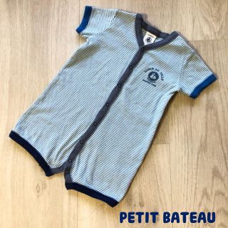 プチバトー(PETIT BATEAU)のプチバトー　ロンパース　カバーオール　半袖(ロンパース)