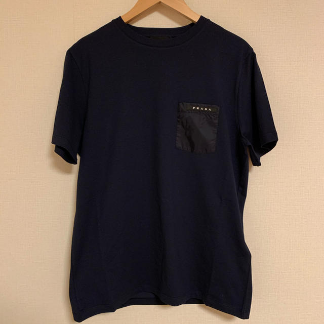 PRADA - 新品 PRADA ポケット コットン ストレッチ クルーネック Tシャツ 紺の通販 by Y-mac shop｜プラダならラクマ