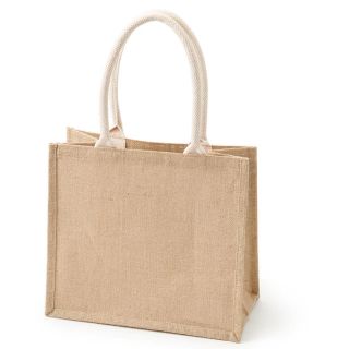 ムジルシリョウヒン(MUJI (無印良品))の無印良品　ジュートマイバッグ　B5 生成 麻 エコバッグ 無印 リネン(エコバッグ)