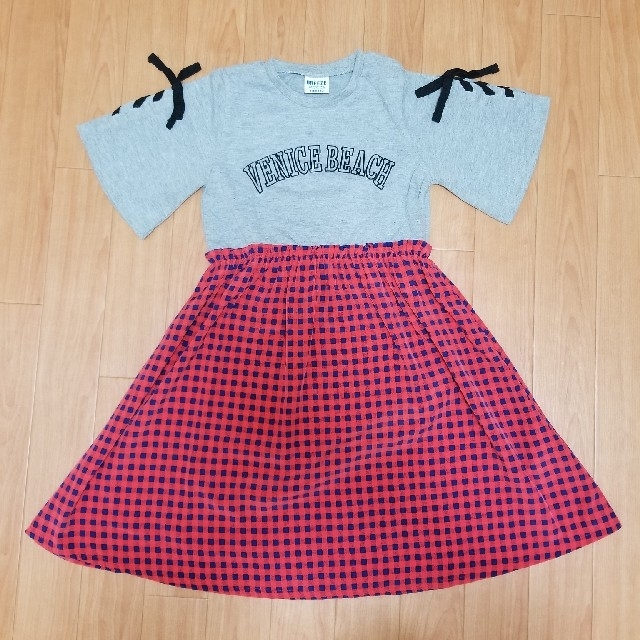 BREEZE(ブリーズ)のBREEZE☆ワンピース(レッド 120cm) キッズ/ベビー/マタニティのキッズ服女の子用(90cm~)(ワンピース)の商品写真