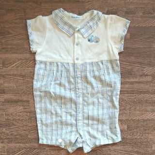 ファミリア(familiar)の★着用１回のみ美品★familia 夏服 ファミリア  ロンパース 80/(ロンパース)