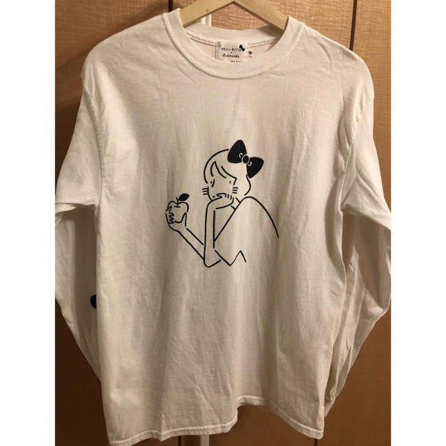 BEAMS(ビームス)の【お値下げ】Yu Nagaba×ハローキティ　BEAMSロングスリーブTホワイト レディースのトップス(Tシャツ(長袖/七分))の商品写真