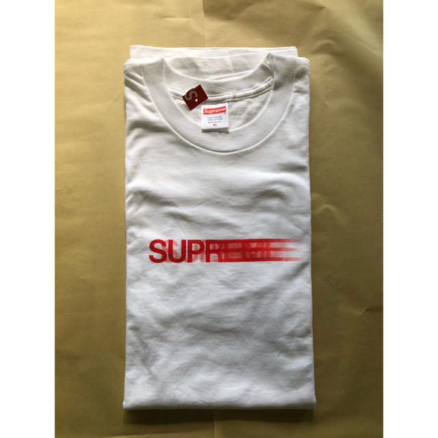 ◼️XL 新品未使用 Supreme motion logo Tee whiteTシャツ/カットソー(半袖/袖なし)