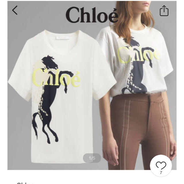 Chloe(クロエ)の最終値下げ、クロエ Chloe Tシャツ  レディース　美品　トップス レディースのトップス(Tシャツ(半袖/袖なし))の商品写真