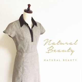 ナチュラルビューティー(NATURAL BEAUTY)のNATURAL BEAUTY☆夏物シャツカラーワンピース(ひざ丈ワンピース)