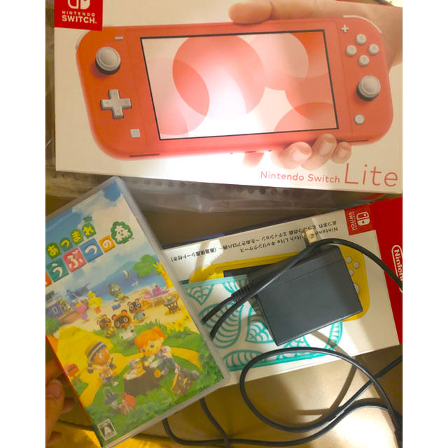 Nintendo Switch lite コーラル　本体　付属品セット⭐︎美品