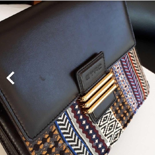 ETRO(エトロ)のエトロ ETRO ☆ レインボー ショルダーバック☆カーフスキン × 刺繍 レディースのバッグ(ショルダーバッグ)の商品写真