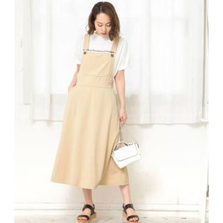 コウベレタス(神戸レタス)の神戸レタス＊ジャンパースカート＊ベージュ＊サロペット＊マタニティ＊授乳服＊無印(サロペット/オーバーオール)