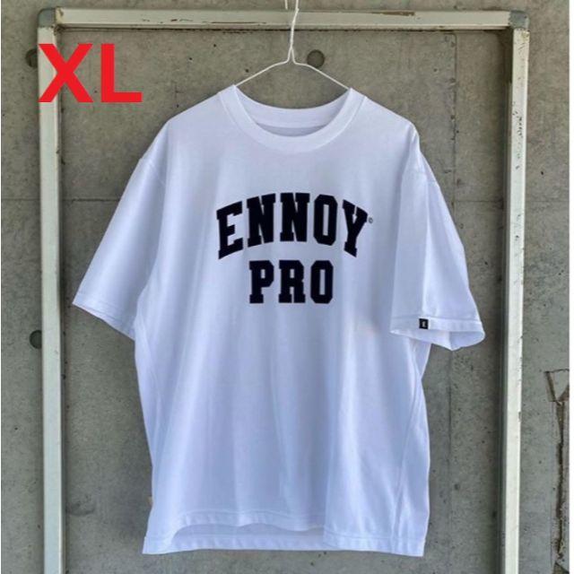 ENNOY エンノイ 20SS  ロゴ刺繍リンガーTシャツ ホワイト L