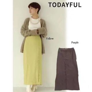 トゥデイフル(TODAYFUL)のtodayful サテンスカート(ロングスカート)