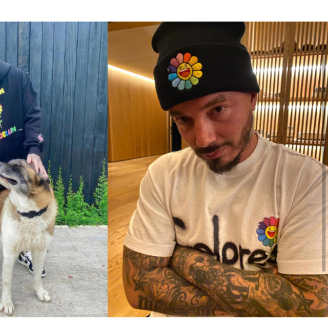 J Balvin x Takashi Murakami RAINBOW ビーニー メンズの帽子(ニット帽/ビーニー)の商品写真