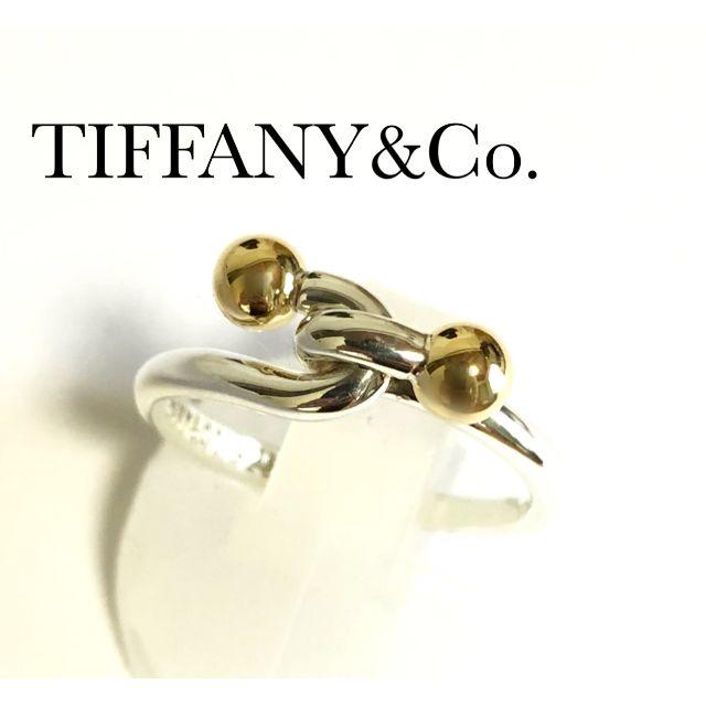 Tiffany & Co.(ティファニー)のティファニー TIFFANY K18YG シルバー ノット リング 9号 レディースのアクセサリー(リング(指輪))の商品写真